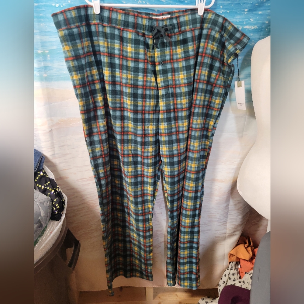 Goodfellow NWT Fleece Plaid Mens Pajama Bottoms Size 5XLβ